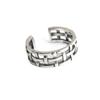 Anillo Retro de Plata Tailandesa Antigua Estilo Coreano Malla Trenzada Moderno Plata Lisa Plateada Anillo Abierto para Hombres y Mujeres Venta al por Mayor