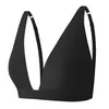 Conjunto de Sujetador de Triángulo con Costilla Sin Costuras Inalámbrico de Tirantes Anchos y Tanga para Mujer Zhanrun Cross-Border Br16 Dd03