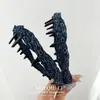 Pinza de Garra de Cadena de Mezclilla Estilo Chanel con Dientes para Mujer, Diadema de Lazo de Moda, Pinza de Tiburón Accesorio para el Cabello al por Mayor