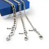 Collar de Comercio Exterior Nuevo Transfronterizo Joyería Coreana Cadena de Acero de Titanio Acero Inoxidable Ancho Plano Colgante para Hombre Nk