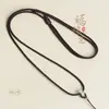 Colar com Cordão para Chaveiro Anel de Jade Corda de Abacaxi 2mm Cordão Pendente Simples Tecido à Mão Fivela de Segurança para Homens e Mulheres