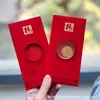 Adesivos de Telefone de Ouro Puro 999 para o Festival da Primavera, Artesanato em Metal de Envelope Vermelho de Alta Qualidade, Presentes para Reunião Anual