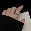 Anel Aberto de Cobre Estilo Ins Simples para Mulheres Sensação de Alto Padrão Anel de Dedo de Cobre Leve Design de Nicho Joia para Mãos Atacado Transfronteiriço