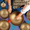 Tigela Cantante Kasa Nepalesa Pura Feita à Mão Lua Cheia, Terapia Sonora Buda, Tigela de Cobre Vintage para Yoga Meditação, Tigela Sonora, Ornamento Sinos de Cobre