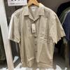 Camisa de Verano 2022 para Parejas de Hombre y Mujer Mezcla de Algodón Modal Cuello Abierto Manga Corta 444645
