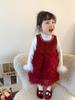 Vestido de Invierno Grueso Cane Pear para Niñas 2024 Nuevo Camiseta sin Mangas para Bebé Niños Vestido de Princesa para Bebé