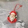 Novo Pingente Decorativo de Papai Noel de Natal Transfronteiriço Enfeite de Artesanato em Resina de Papai Noel para Árvore de Natal