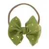 Faixas de Cabeça e Tiara para Bebês e Crianças, Acessórios de Cabelo Versáteis Criativos com Laços Estampados em Dourado, Faixas de Cabeça que Não Danificam o Cabelo, Adequadas para Cabelos Finos de Menininhas
