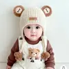 Nuevo Gorro para Bebé Gato Otoño Invierno Lindo Unisex Protección para Orejas de Bebé Gorro de Punto Cómodo Espesado Cálido