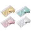 Teclado y Ratón Bluetooth Portátiles Ultra Delgados Adecuados para Tablets iPad y Teléfonos Android, Soporta 7 Idiomas