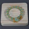 Pulsera elástica de cuentas de ópalo perlado, elegante y de moda, ideal para novias, de alta calidad.