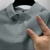 Camisa Polo Masculina 2024 com Gola Reversível e Manga Curta, Mais Vendida Transfronteiriça, Camiseta Casual Elegante para Negócios, Camisa Polo Casual Versátil