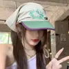 Gorro bufanda único de bloques de color de secado rápido para mujer, sombrero con visera solar bordado para diversión de verano al aire libre, calle, camping