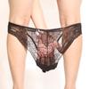 Ropa interior sexy para hombre Ropa interior sexy de triángulo retro china Separación bala de pistola Encaje transpirable Ropa interior con nariz de elefante