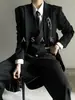 Chaqueta Larga Estilo Yamamoto para Hombre y Mujer Primavera y Otoño 2025 Unisex de Gama Alta Negra de Hombro Recto Abrigo Gabardina Tendencia