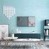 Papel tapiz de fibra larga, liso, de color sólido, no tejido, azul claro, azul claro, no autoadhesivo, para sala de estar, dormitorio, fondo de pantalla Sense