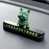 Placa de Telefone para Estacionamento Temporário para Carro de Bulldog Francês de Luxo Decoração de Carro Cartão de Placa para Mudança de Veículo
