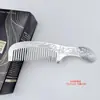 Nuevo Peine de Pavo Real Plateado Antiestático Mango Largo Peine para el Cabello Peine de Meridianos de Masaje Chapado en Plata Raspado Hogar Enviar a Madre Novia