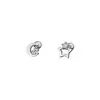 Pendientes de Plata de Ley S999 Abao Estrella Luna Asimétrica Dulce Fresco Temperamento Único Cuidado del Agujero del Oído Pendientes Dropshipping