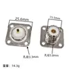 Conector Hembra Uhf-Kf, Brida Cuadrada de Cuatro Agujeros Niquelada de Cobre Puro, Conector RF Hembra Sl16