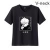 Moda Fashion Feminina Estampada Batalha de Feitiços Jujutsu Kaisen Transfronteiriça Quente Decote V Manga Curta para Casais