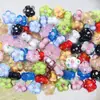 Hecho a Mano Lámina de Plata Triturada Arena Dorada Pétalos Flores Cuentas de Vidrio DIY Collar Pulsera Colgante Accesorios En Stock Envío 48h