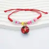 Pulsera Luminosa Infantil del Festival del Bote del Dragón Nezha Ao Bing Dibujo Animado Lindo Doble Cara Cuentas de Vidrio Colgante de Vidrio Ajustable
