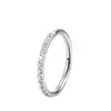 Liga de titânio F136 argola lateral com nariz de diamante argola de osso da orelha titânio G23 diamante colorido 5A argola daith joia para piercing atacado