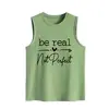 Sé Real No Perfecto Amazon Wish Sitio Independiente Chaleco de Verano Holgado Casual Simple para Mujer