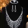 Collar de diamantes de imitación de estilo europeo y americano, vestido de novia, pendientes de diamantes completos, cadena, accesorios para banquetes de noche, collar, venta al por mayor transfronteriza