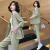 Traje casual de dos piezas de estilo coreano, de moda y elegante, talla grande, para mujer, primavera y otoño, transfronterizo, venta al por mayor
