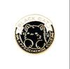 Broche con Forma de Gato de Dibujos Animados Europeo y Americano Letras 'Good Boy Catsa' Insignia de Esmalte Broche de Gato en Stock