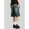 2023 Verão Novo Retro Azul Denim Shorts Masculino Solto Reto Slim Look Calças de Perna Larga Calças de Cinco Pontos Ins Trendy