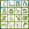 Plantilla de Pintura Hueca de Animales de Dibujos Animados para Niños y Estudiantes, Copia de Patrones DIY, Garabateo, Tablero de Estarcido