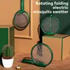 Mata mosquitos USB 3000V Raqueta Eléctrica Plegable Matainsectos Matamoscas Lámpara Repelente de Insectos Recargable Exterior