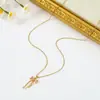 Collar de Mujer Tendencia en Tiktok Celebridad de Internet Lujo Ligero Gama Alta Cadena para Clavícula Gargantilla de Acero de Titanio Comercio Electrónico Transfronterizo Europeo y Americano Venta al por Mayor