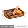 Cesta de Almacenamiento de Frutas Cesta de Pan Bandeja Rectangular de Ratán Japonés Cesta Doméstica de Plástico para Verduras Bandeja para Snacks de Sala de Estar