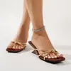 Novedad Otoño 2026 Chanclas de Cuña para Mujer Moda Temperamento Estilo Simple Punta Cuadrada Tacón Grueso Chanclas de Cuña Estilo Mujer