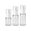 Botella Personalizada de 15ml 25ml 30ml de Pared Gruesa para Agua de Esencia Loción Cosméticos Base Líquida Botella Rellenable con Cabezal de Bomba de Presión Gama Alta