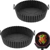 Popular Sartén de Silicona para Hornear de Amazon, Base para Freidora de Aire, Bandeja para Hornear Resistente a Altas Temperaturas y de Peso Pesado