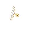 Brincos de 1,2mm Aço Inoxidável Tarraxa Parafuso Orelha Moda Dourado Galvanizado Zircônia Dourada Unha de Orelha Joia Perfurante para Mulheres