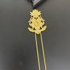 Faça você mesmo palácio antigo nupcial acessórios de cabelo garfo de cabelo grampo de cabelo enfeite de cabeça material cor de lótus dourado e prateado acessórios de joalheria