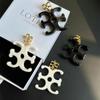 Pendientes Exagerados de Resina con Logo Grande de Diseño de Nicho Europeo y Americano Pendientes de Moda de Alto Temperamento para Mujer