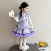 Conjunto de Vestido Hanfu de Estilo Chino Tradicional para Niñas Otoño e Invierno para Niños Mayores, Atuendo de Invierno de Nuevo Estilo Chino para Celebraciones de Año Nuevo