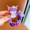 Elásticos de Cabelo Kuromi para Crianças, Elásticos de Borracha de Alta Elasticidade para Meninas, Acessórios de Cabelo Fofos para Bebês