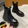 Botas Martin de moda para mujer estilo británico, nueva colección otoño/invierno 2026, forradas de felpa, suela gruesa, botines Chelsea ajustados al tobillo