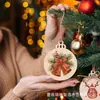 Decoraciones para árbol de Navidad, rodajas de madera para pintar DIY estilo nórdico, adornos redondos colgantes, decoraciones de Pascua impresas a color