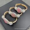 Pulseira de Pérola de Jade Natural Personalidade de Nicho Francês Moda Joias de Jade Malaio Diamante Manual Dedo Proteção Ambiental