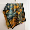 Bufanda de Imitación Cachemir Estilo Pintura al Óleo Vintage Nueva Otoño/Invierno 2026 para Mujer, Calentador de Cuello Chal Jacquard Versátil de Alta Gama al por Mayor