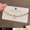 Moda japonesa y coreana minimalista circón hueco calabaza pulsera de cordón exquisita luz de lujo diseño versátil joyería al por mayor